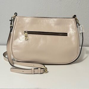 Patricia Nash Cream Leather Shoulder Crossbody Bag